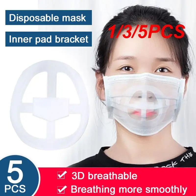 

1/3/5PCS Mask Anti-suffocating Bracket Reusable Disposable Mask Inner Pad Bracket Non-stick Lipstick Breathable Mask Supports