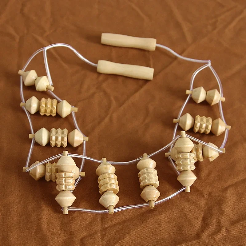 Multi Roller Small Back Massager, Wooden Muscle Relaxing and Activating Massager, Middle-aged and Elderly Massage Tool
