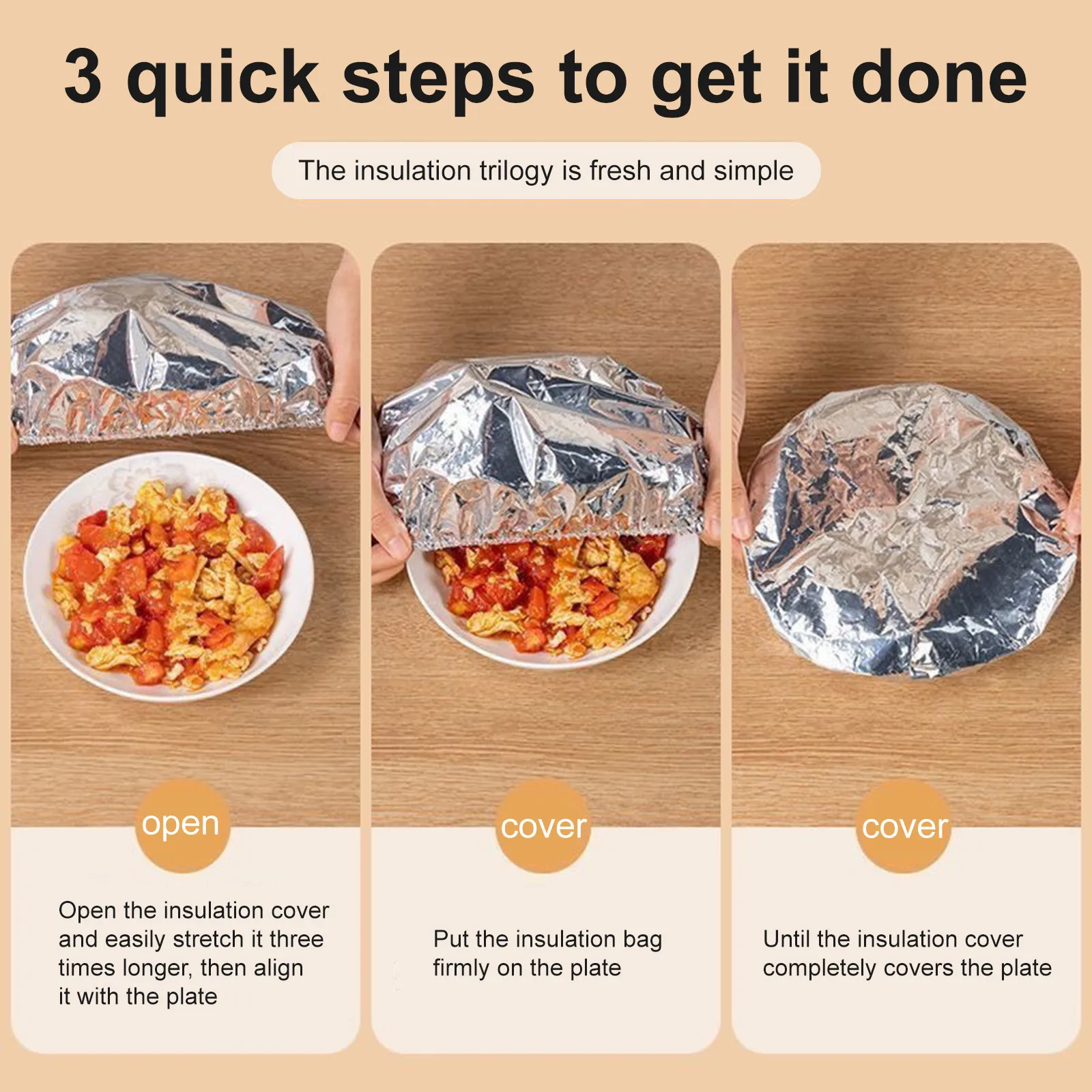 10pcs Aluminum Foil Fresh-Keeping Cover Household Reusable Heated Aluminum Foil Film Insulation Cover Bowls And Dishes Universal