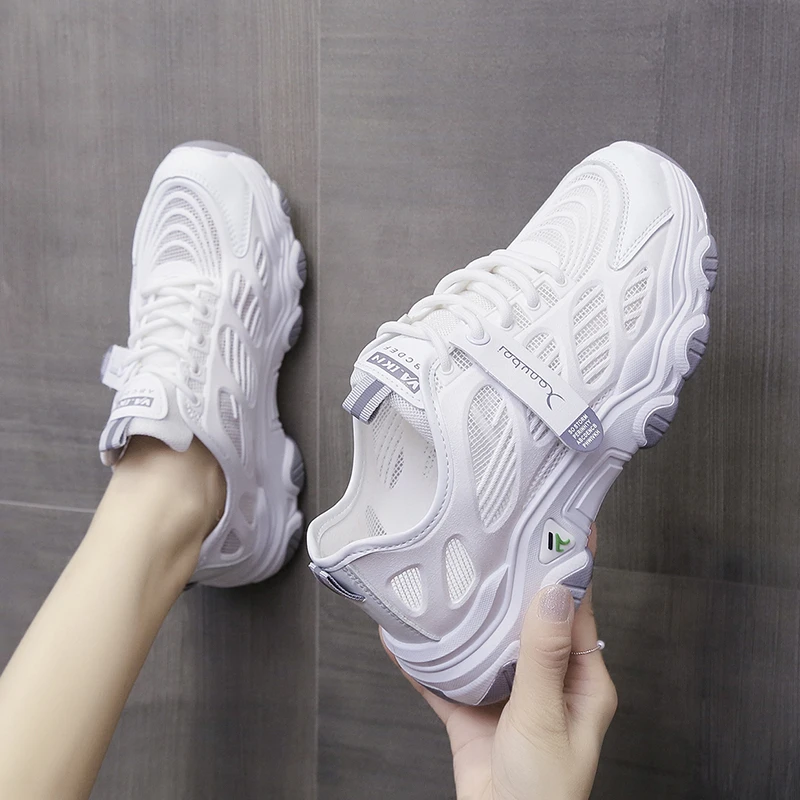 Women Sneakers Winter Warm Fur 2023 Fashion Korean Women Chunky Sneakers Platform Autumn Breathable Mixed Colors Women Shoes