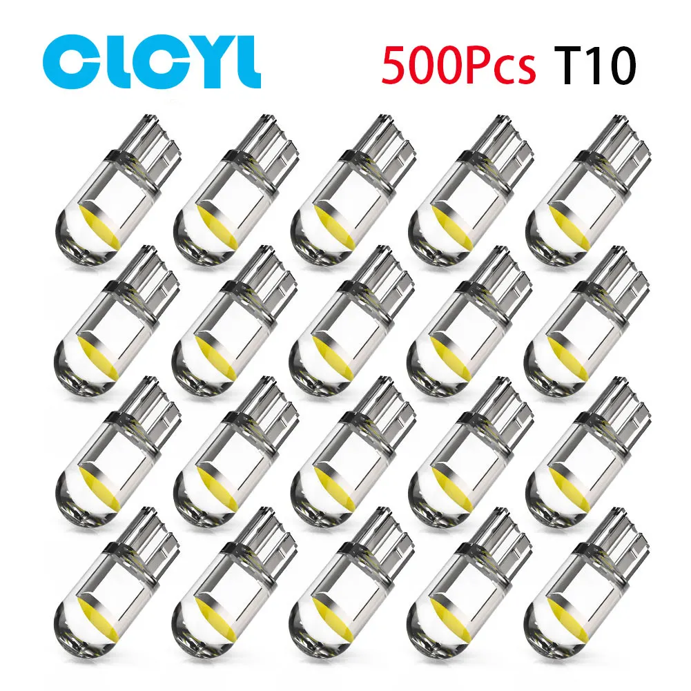 

500x T10 W5W LED Wholesale Car Interior Light 5W5 194 168 12V Auto License Plate Lamp Reading Dome Position Bulb Accessories