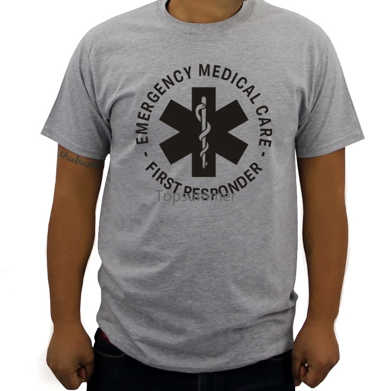 

Fashion Emergency Medical Care First Responder Truck Van T Shirt Cotton Brand Clothing Men Tshirt O Neck Fashion Tee Shirt