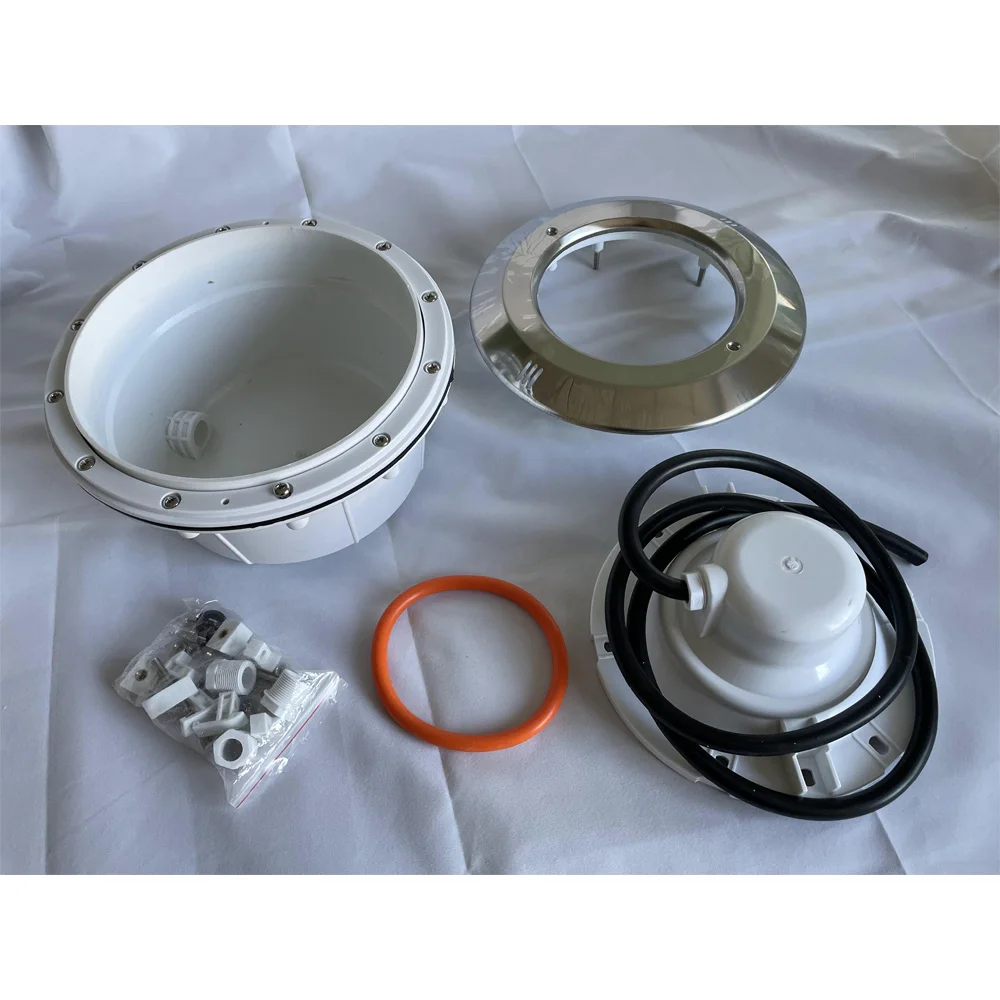 

Светодиодный светильник PAR56, 12 В, нишевая крышка из нержавеющей стали и корпус из ПВХ с уплотнительным кольцом, кабель питания 1,5 метра