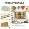 1pc Muslim Service Plate Eid Party Storage Plate Metal Square Tray (Golden) Eid Tray Snack Plate Party Supplies 3
