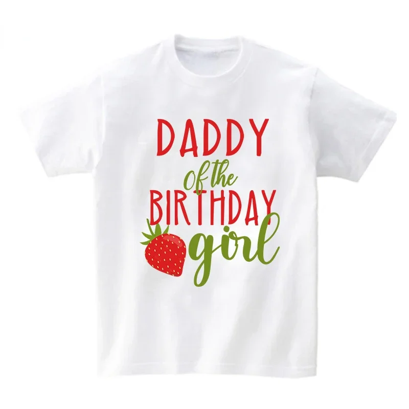 Strawberry Birthday Outfit Family Party Shirt Girl Sweet One Baby Girl First Birthday Matching Shirt 1st Party Shirt Custom Name 2