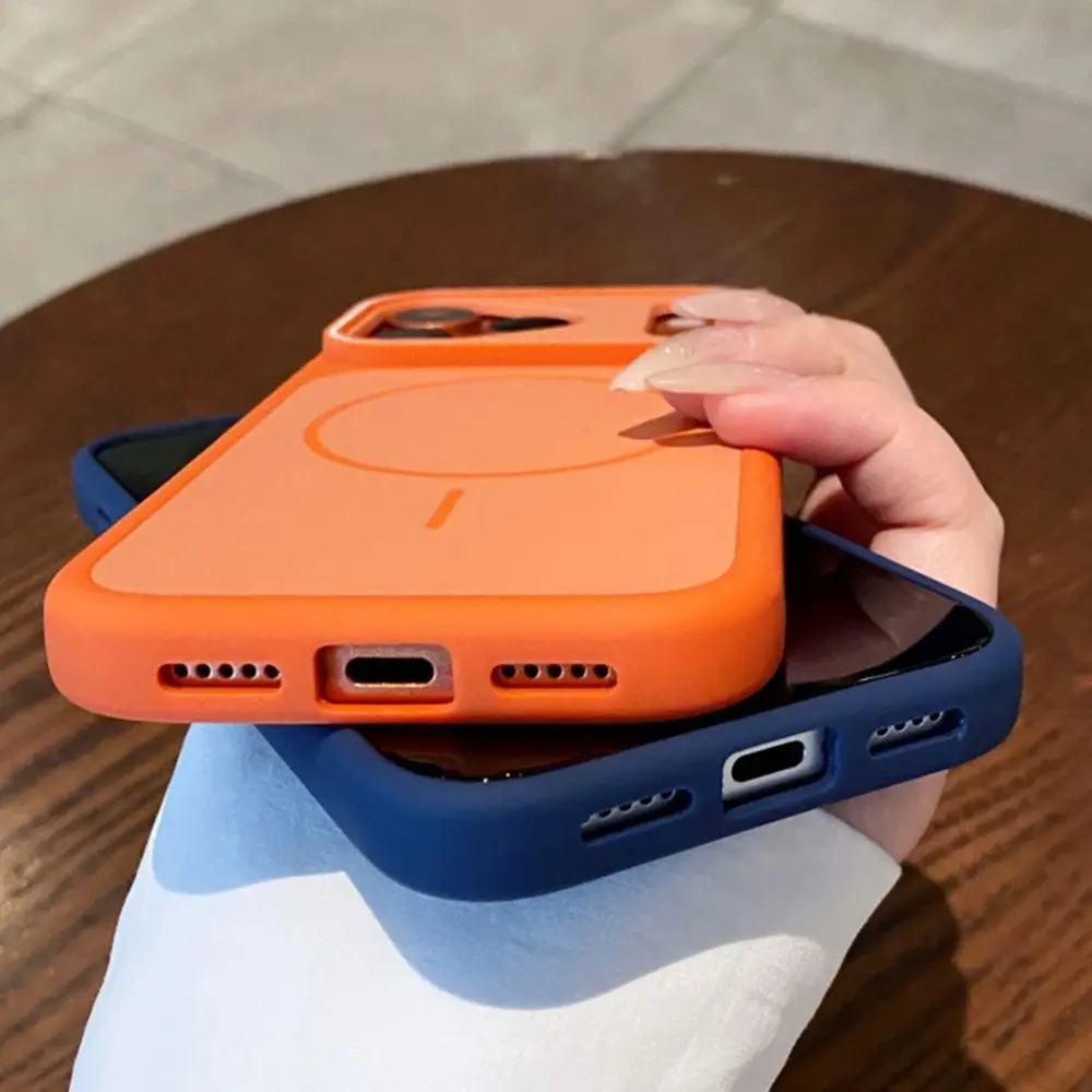 Matte Double Color Contrast Magnetic Frosted Shockproof Case