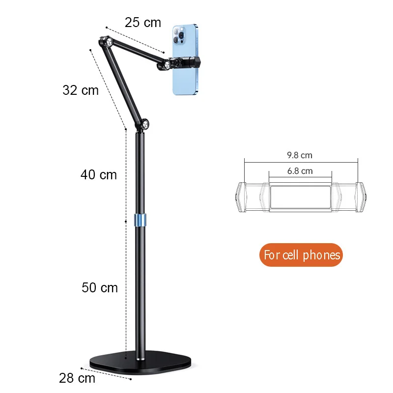 suporte do telefone, alumínio Tcantilever, Suporte Stand, 12.9 Polegada