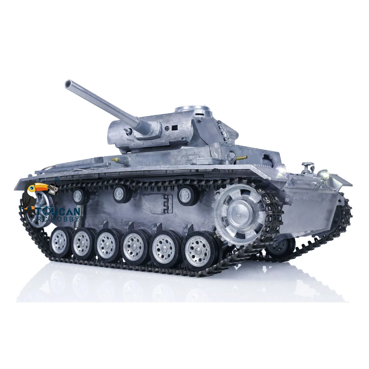 Metal 1/16 Mato Panzer III KIT RTR RC Tank Infrared Barrel Metal Color 1223 TH00655 4
