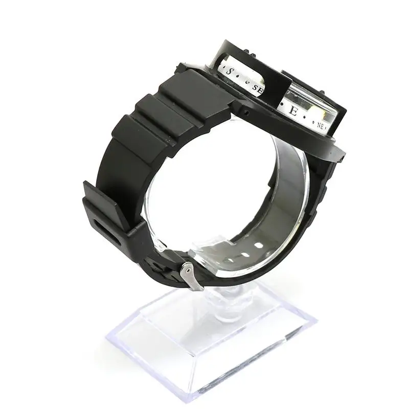 Wrist Compass Watch Military Outdoor Survival Diving Waterproof Bracelet Watch Band Gear Compass For Climbing Hiking,waterproof compass,mini compass,navigation compass,portable compass,survival compass