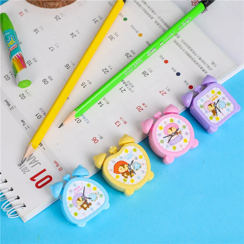 

Creative Alarm clock shape Pencil Sharpener Manual Pencil Sharpener Student Stationery Kindergarten Prize Gift Pencil Sharpener