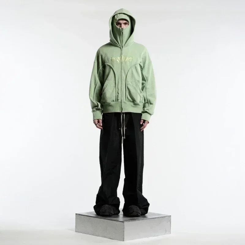 Y2K Harajuku Zip up Hoodie Vintage Pattern high quality Oversized Sweatshirt gothic Casual Men Women Hip hop Fashion Streetwear 5