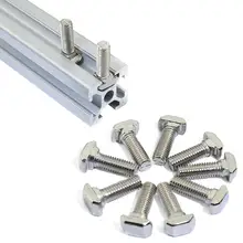 

50/30/20 PCs European standard M5 T type nuts fastener aluminum connector for aluminum profile 2020 head screws bolts