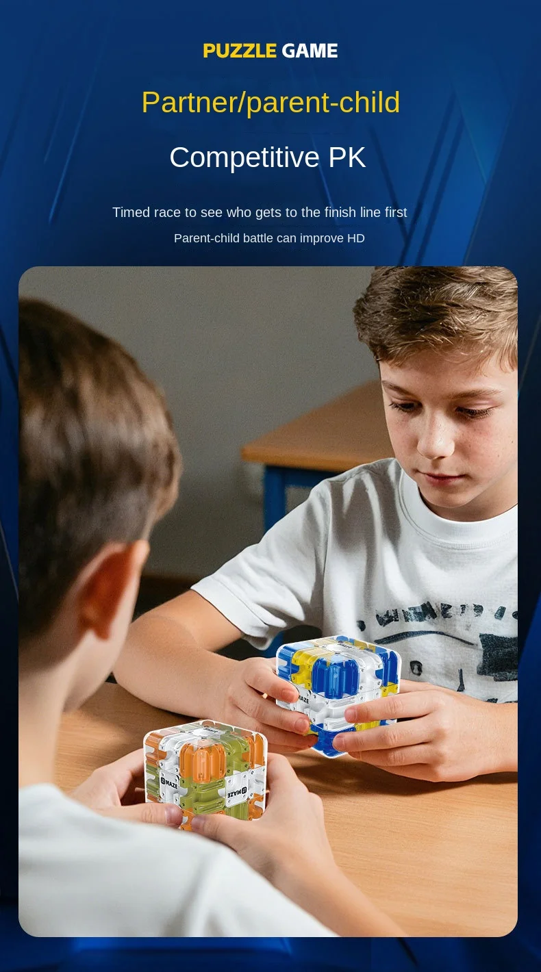 Laberinto 3D, cubo mágico, rompecabezas de juguete, laberinto, bola rodante, cubo mágico, liberación de estrés, autismo, ansiedad, alivio para niños y adultos, juguetes antiestrés