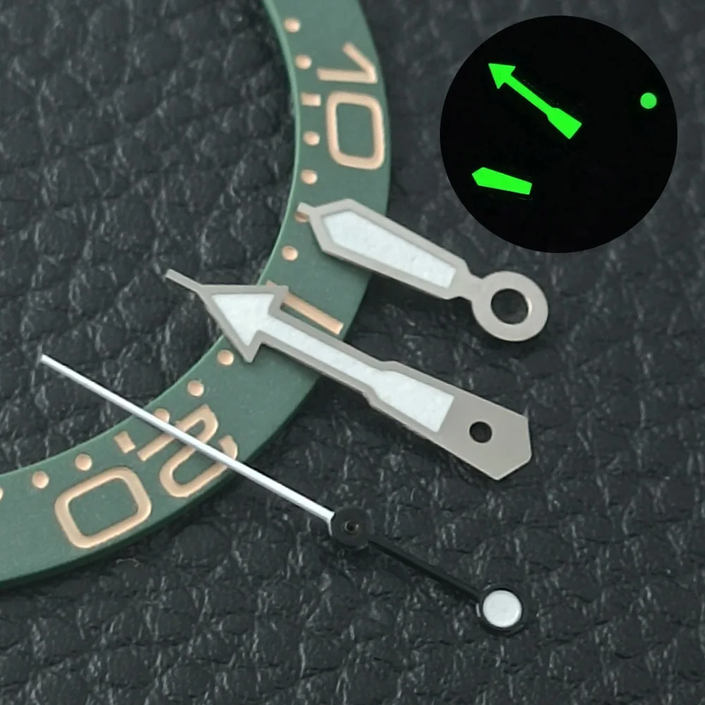 High-End 28.5MM Watch with Modified Green Illuminated Dial and Hands
