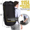 Laundry Bag Backpack, 115L Extra Large Travel Laundry Bags, Adjustable & Extendable, Laundry Hamper Bag For Laundromat, College 2