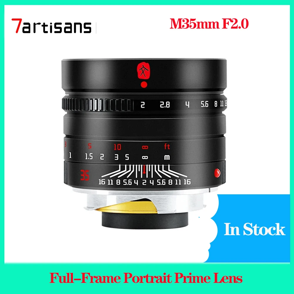 

7artisans M35mm F2.0 Полнокадровый портретный основной объектив для Leica M-mount M-M2 M3 M11 M10R M10P M10 M9P M-P M7 камеры
