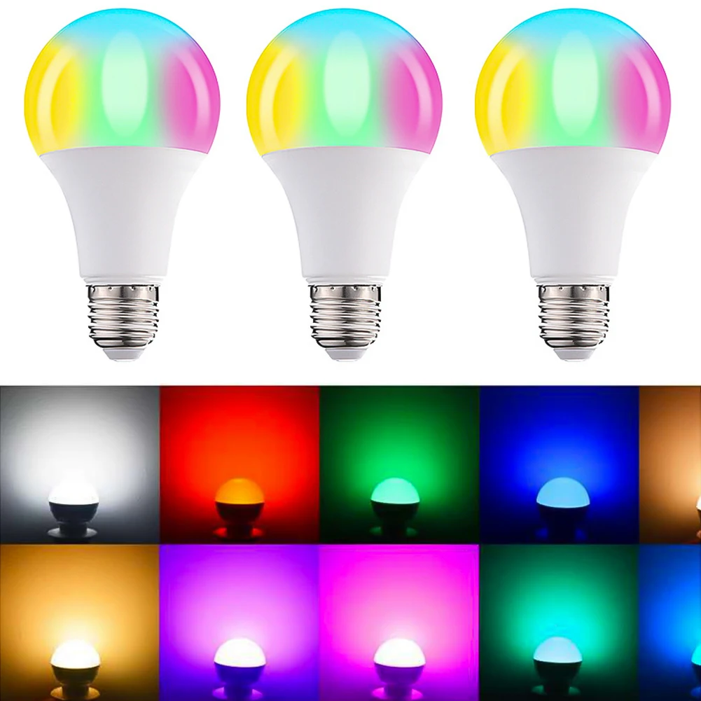 E27 RGB LED Light Bulb 9/12/15W 220V Vivid Multicolor Spotlight with Remote for Bedroom Party Trendy Home Decoration