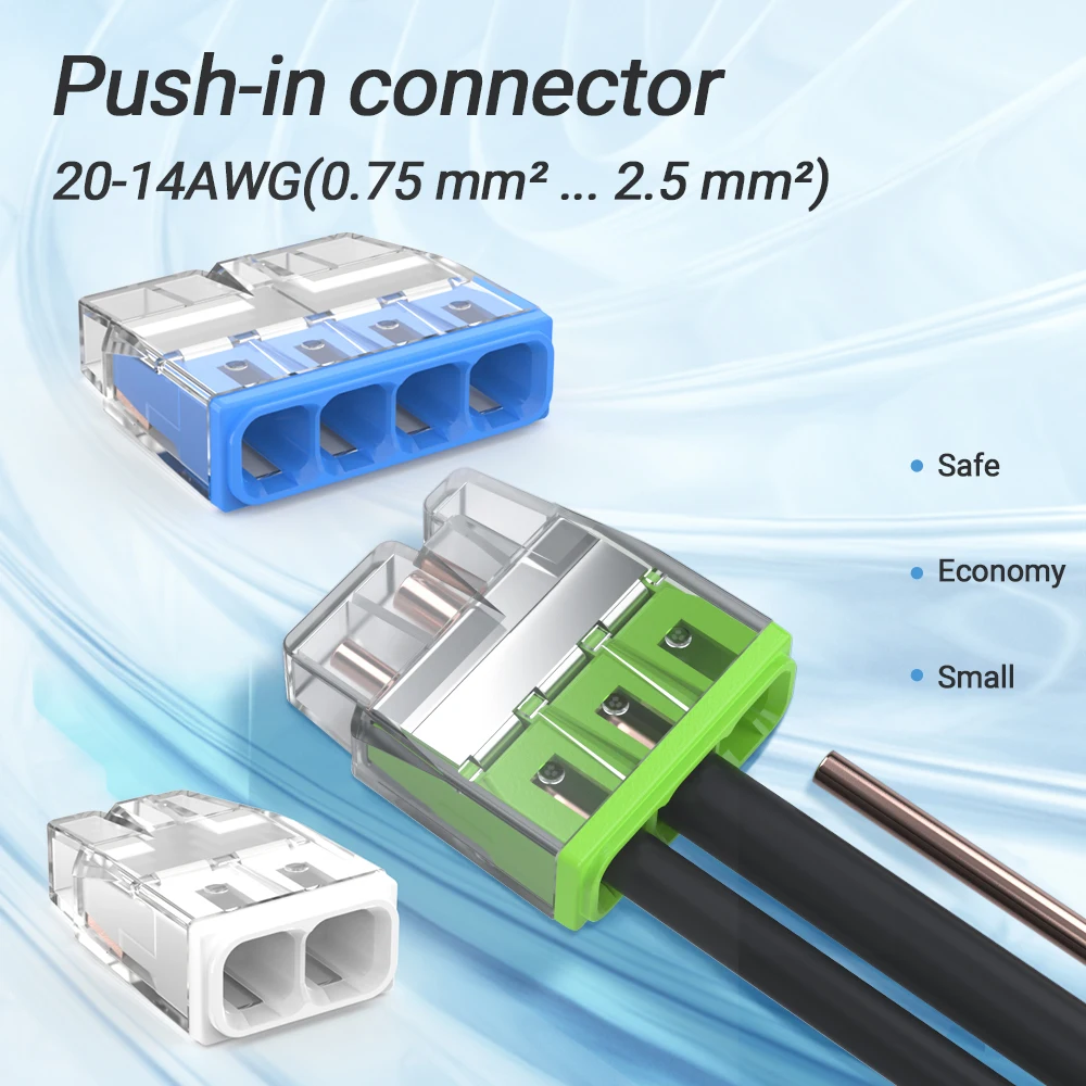 30pcs Direct Plug Type Electrical Wire Quick Connector Wiring Terminal Suitable For 20-14AWG