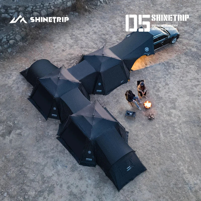 ShineTrip Oversized Dome Tent Quick Setup Tent Waterproof Sunproof Silver Coated Canopy Camping Auto Dome 05 Series camping tent portable tent pop up gazebo tent survival tent