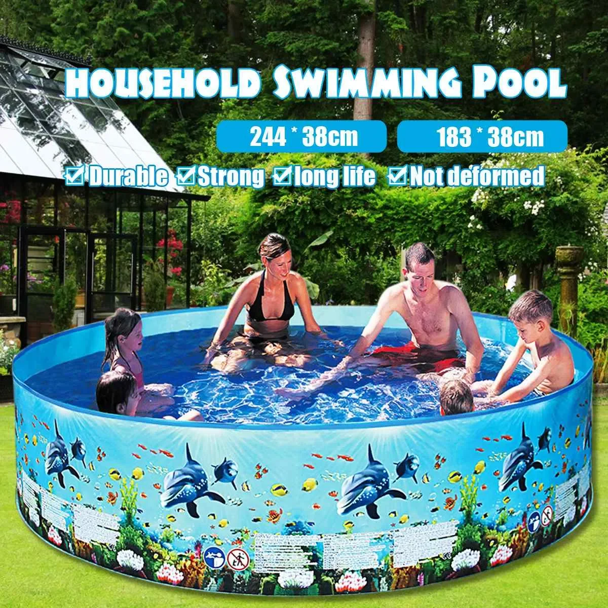 

Framed Pool Swimming Pool Large Pools for Country House No Inflatable Family Paddling Pools For Adults Kids Swimming safe