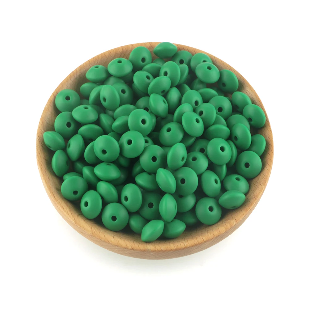 Silicone Lentil Spacer Beads for DIY Accessories (12mm, Multiple Quantities Available)