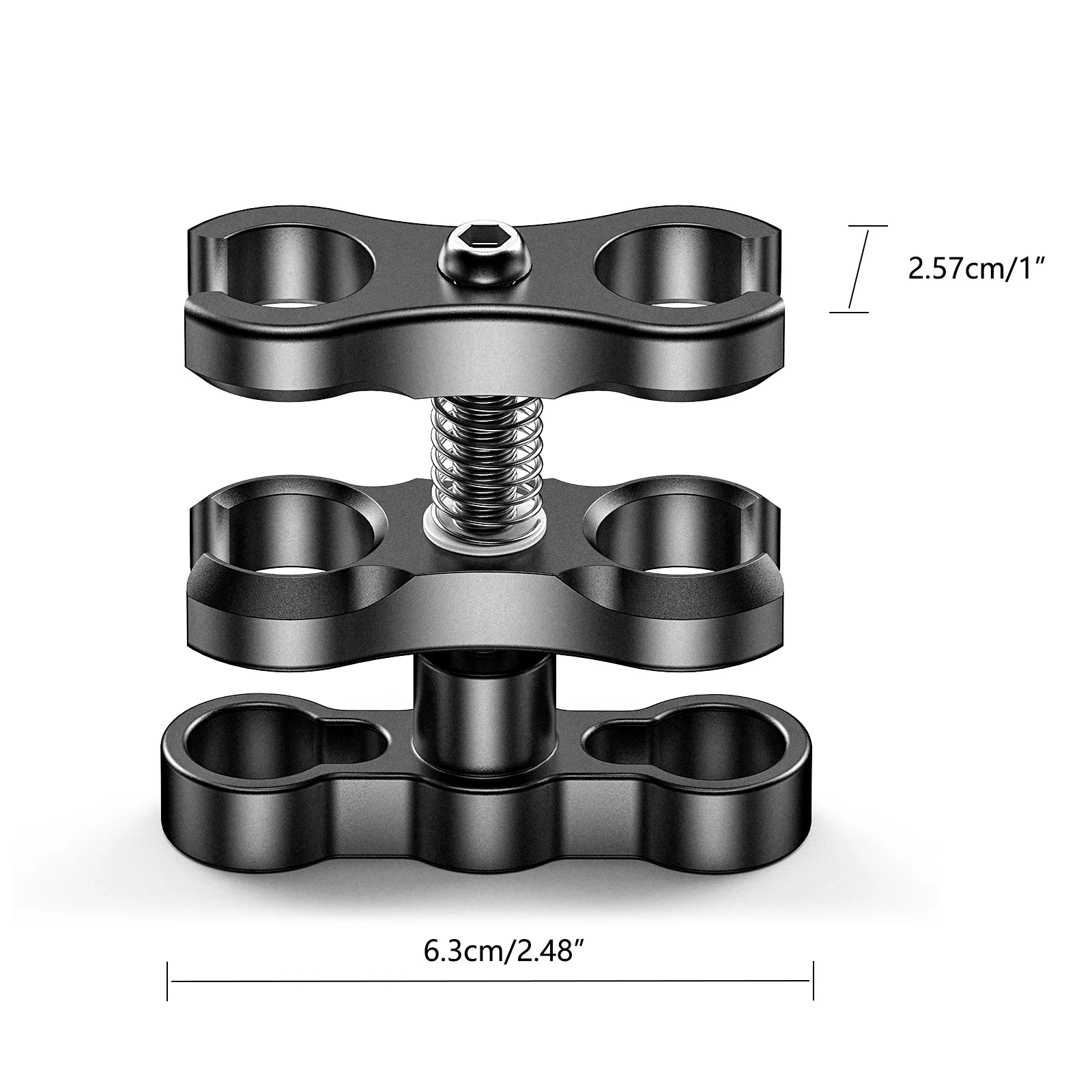 Description Picture 6 of itemPortable Flashlight Mounting Bracket Aluminum Alloy Clamp Ball Joint Bracket Arm Diving Accessory Light Combination Fixed Clamp