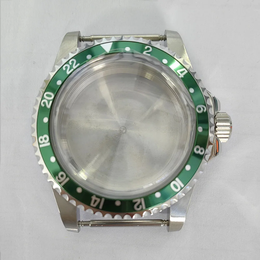 

39.5mm Green Watch Case for NH35 NH36 Movement Modified Case Stainless Steel Cover Mechanical Watches Accessories