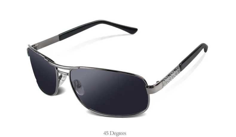 Polarised Pilot Sunglasses For Men Rectangle Metal Uv400 Shades_voghion.com