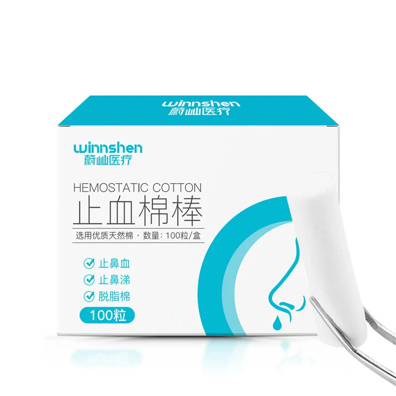Dental Hemostatic Cotton Swab Roll 100pcs/box