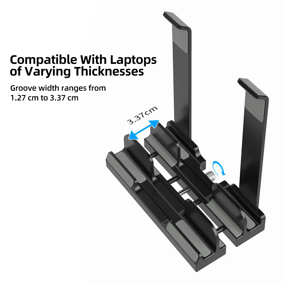 수직형 노트북 스탠드 금속 합금 트리플 슬롯 홀더 MacBook Air Pro 13-16 iPad 태블릿 폰 데스크탑 정리대 견고한 랙