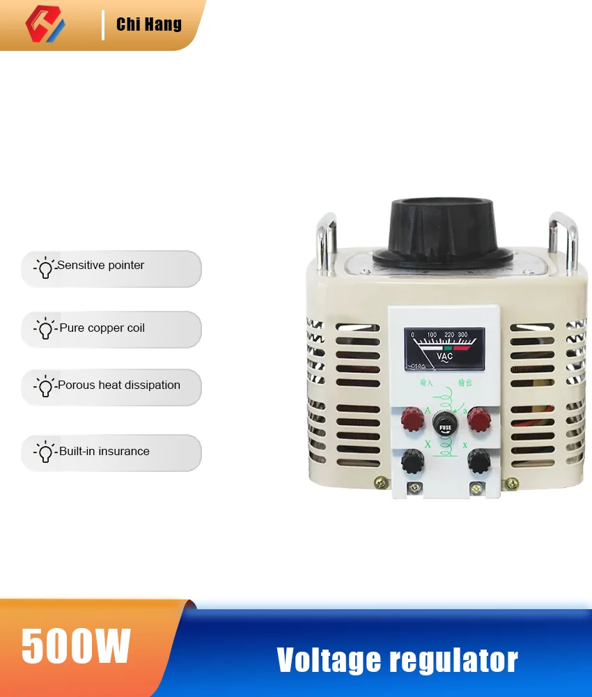 

Voltage Regulator 220V Single-phase TDGC2-500W AC Autotransformer Regulator 5kw Household Dimmer 0-250v Voltage Regulator