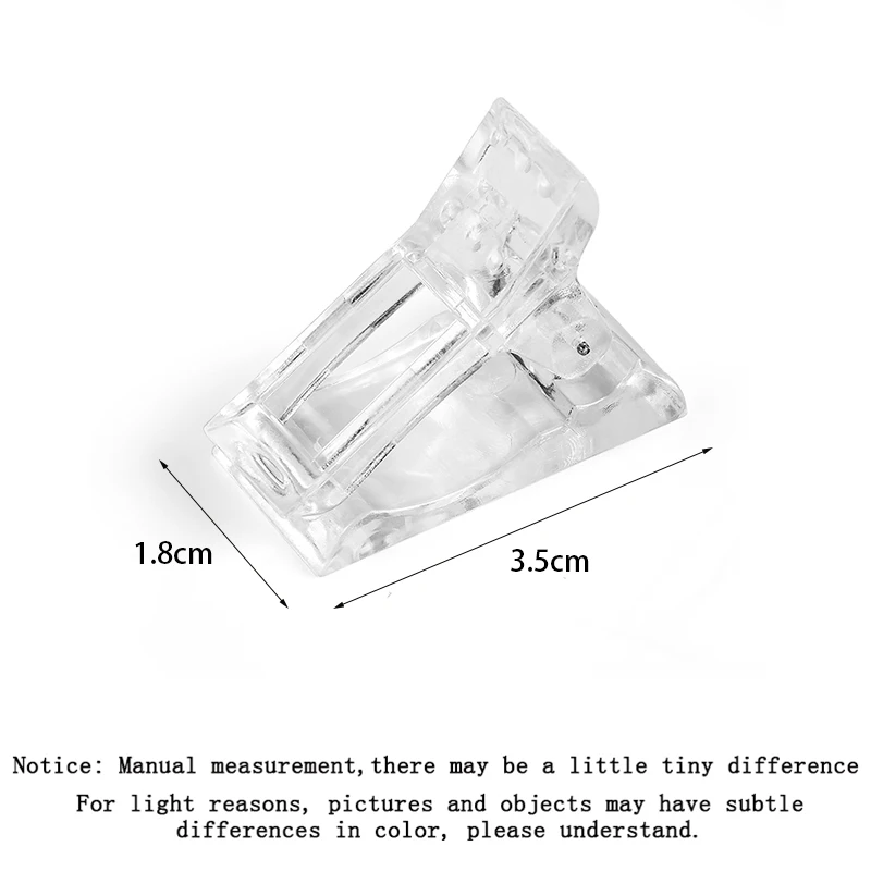 1/5Pcs Acrylic Nail Clip Transparent Gel Quick Building Nail Clips Fingernail Extension UV Clamps Manicuring Art Set