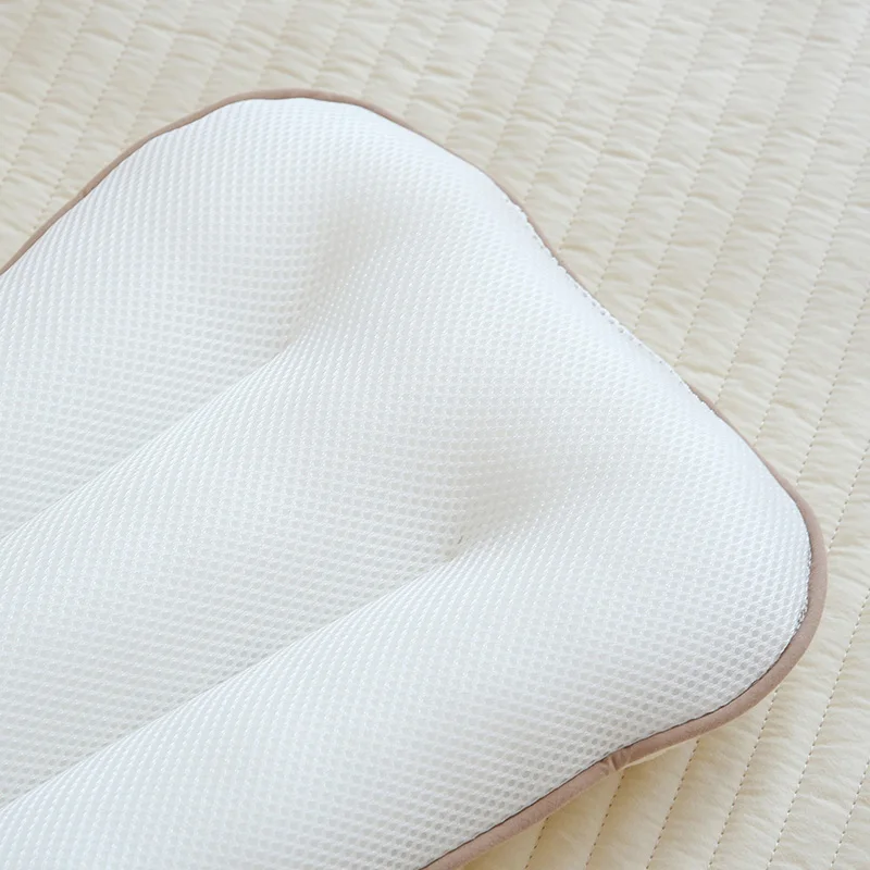 

Ins Newborn Pillow Cotton Quilted Backing Block Four Seasons Baby Home Accessories Breathable Mesh Backrest Convence Flat Pillow