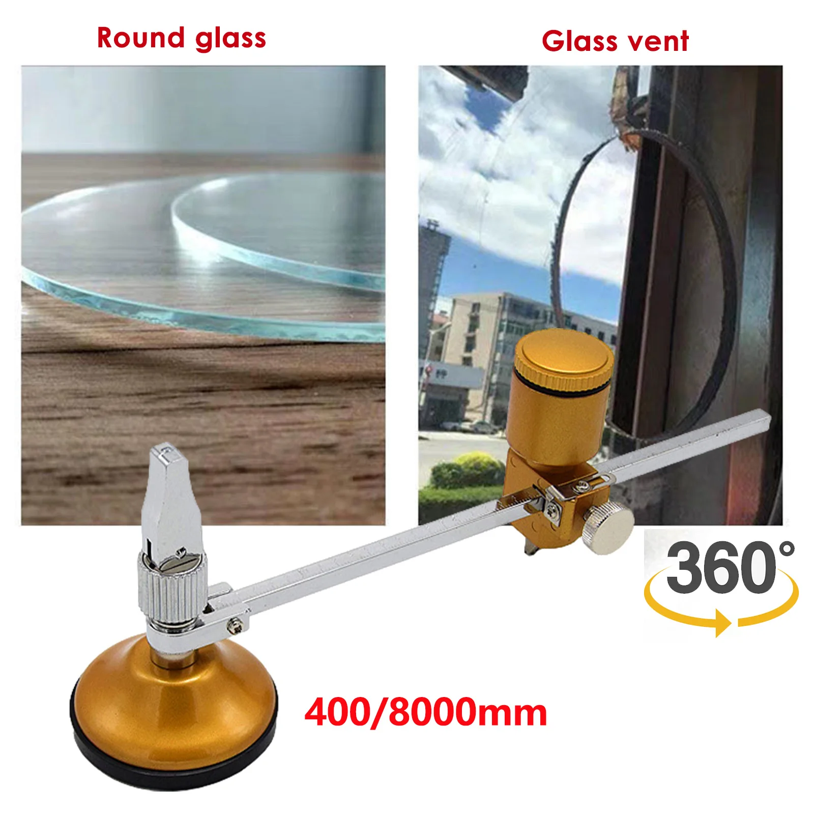 Glass Cutter Tile Glass Cutter Tile Cutting Tool 400/800 Mm Circle Diameter Compasses Cutting Glass Tools Glass Compass Knife Oil-filled Compass Knife Ceramic Hole Opener