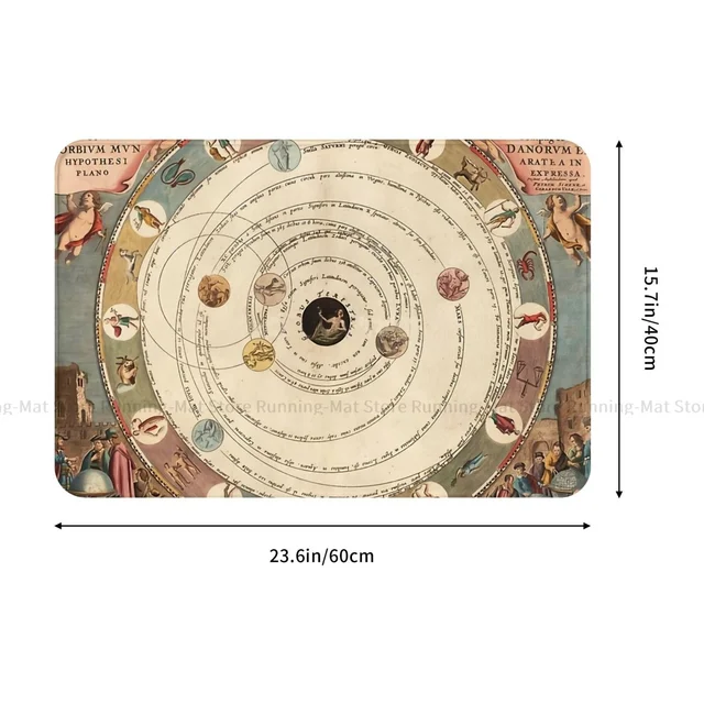 Rejtély Tarot Kártya Hálószoba Szőnyeg Vintage Zodiac Kör Horoszkóp Ajtó Konyhai Szőnyegen Kültéri Otthoni Dekoráció - Image 2