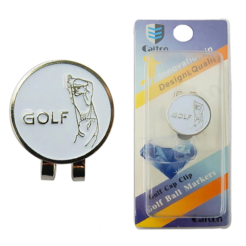 Golf Ball Marker With Magnetic Hat Clip Humanoid Pattern Funny Great Golf Hat Caps Clips Golfer Gifts Accessories