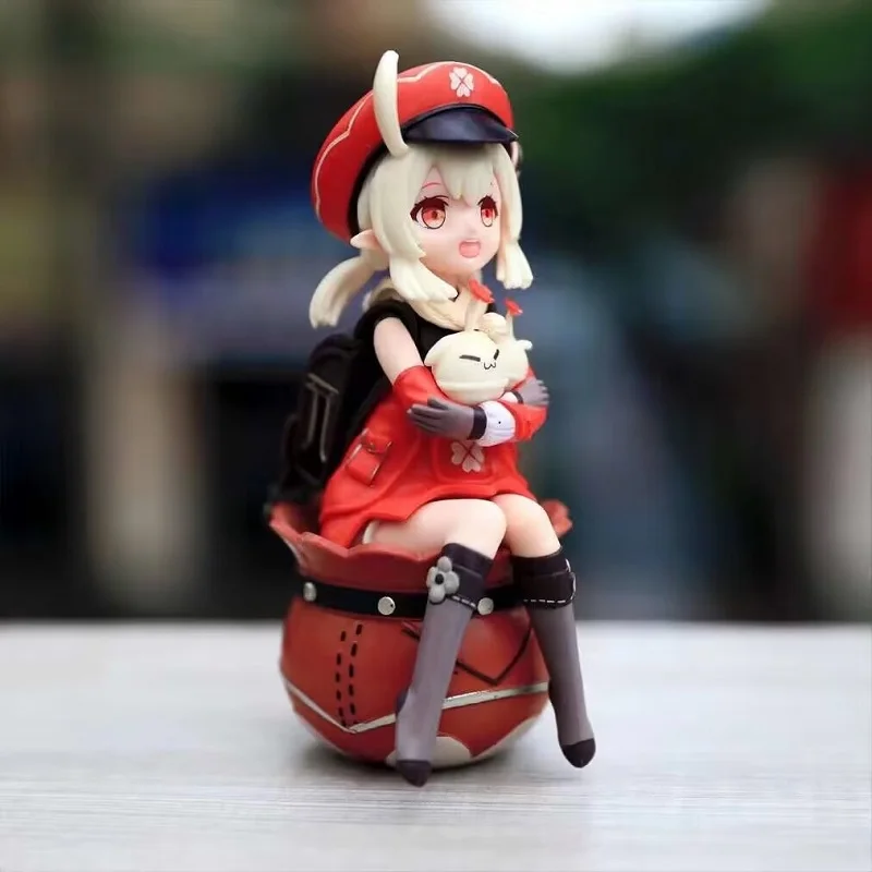 13Cm Genshin Impact Klee Anime Figure Knight Of Sparks Action Figure Kneeling Sitting Figure Collectible Doll Toy