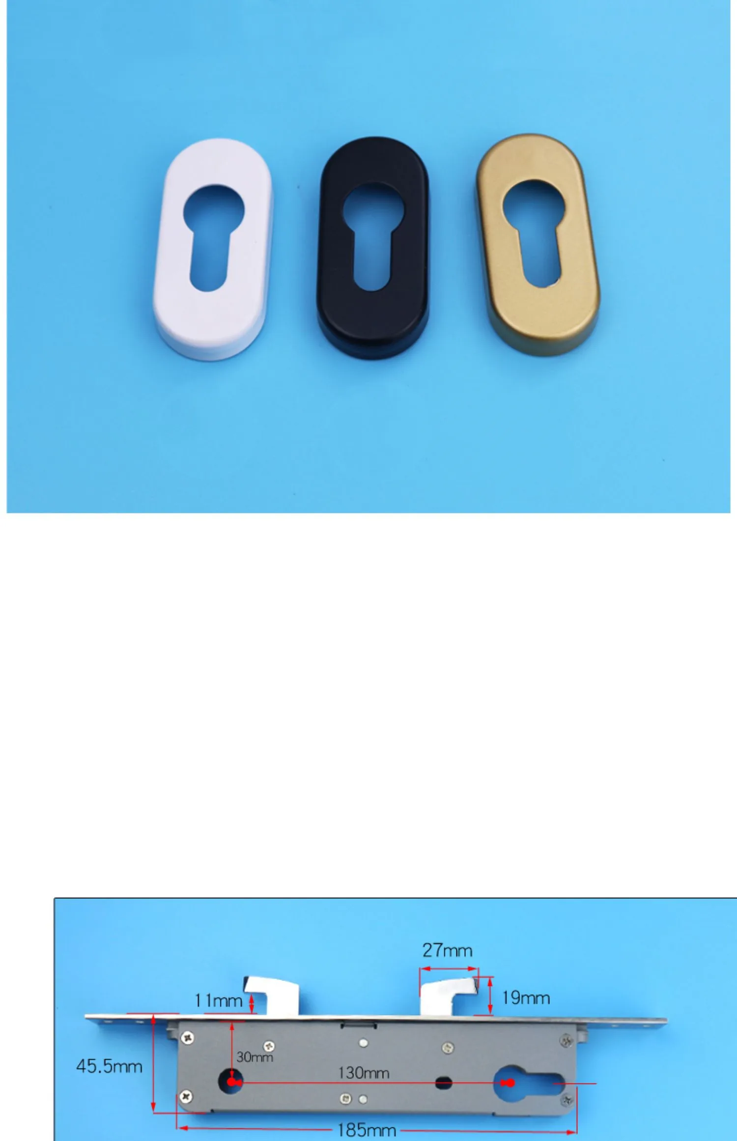 Heavy Duty Sliding Door Hook Lock Aluminum Alloy Sliding Balcony Glass Door Double Hook Lock Body Wooden Door Hardware