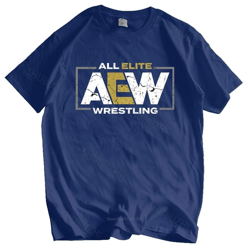 Maglietta O-Collo Da Uomo Maglietta Di Marca Di Moda Nera Nuova Di Zecca All Elite Aew Wrestling Aew Logo T-Shirt Da Uomo Taglia Euro Drop Shipping