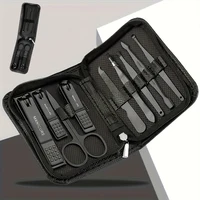 Ensemble de manucure en acier inoxydable, Kit de beauté Portable avec coupe-ongles, ciseaux, limes, outils idéaux pour coupe-ongles, 6/9 pièces 2