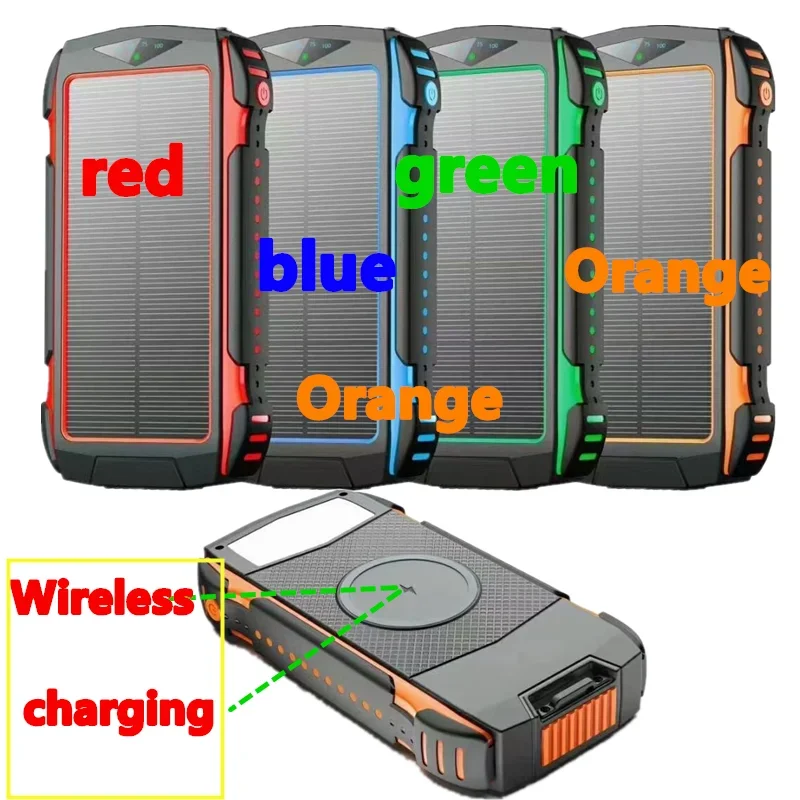 S1d4916b68c5f48e4bc7f8d28191add0bI New upgraded version of solar wireless power bank 104000mah,100000mah fast charging mobile power supply for Huawei, Oppo, Xiaomi, ViVo Mallzona