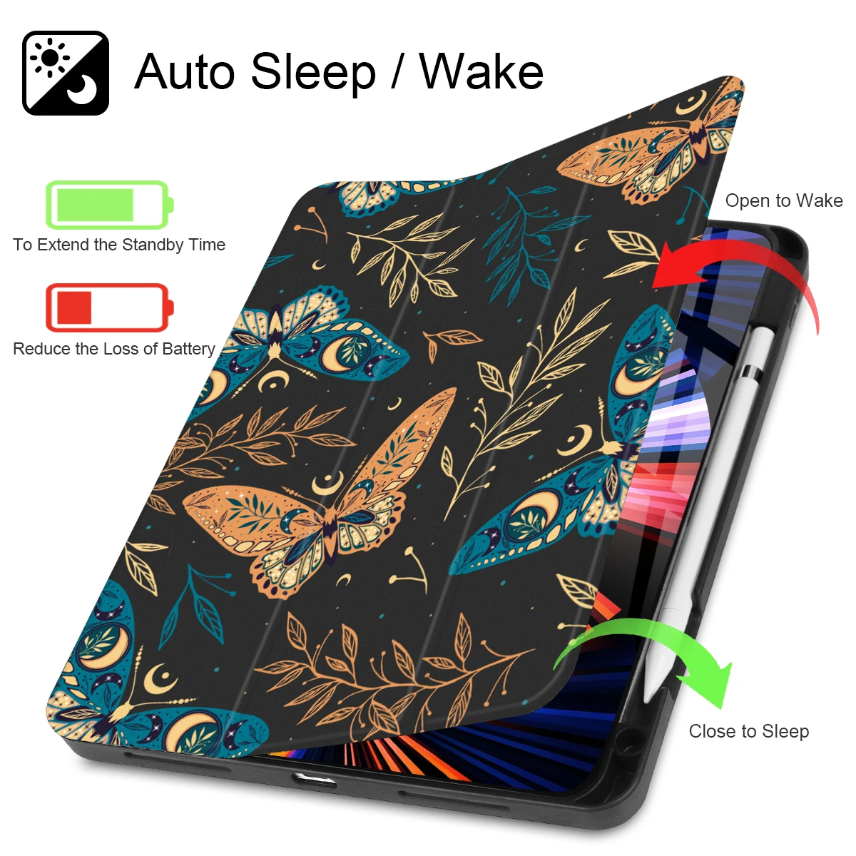 para Ipad Pro 11 Polegada Case 2023 2023 2023 2023 Pro 12.9 Air4 Air5 10.9 Polegada 10 2023 9.7 Polegada Gen7 10.2 Polegada Smart Cover - Imagem 2