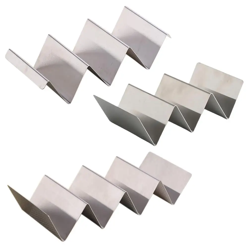 Taco Holder Stand Stainless Steel Taco Holders Wavy Tortilla Serving Tray Plates Stand Home Kitchen Tools