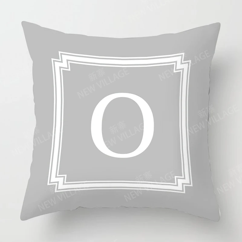 Nordic fall home decor autumn throw pillow case sofa Cushion cover velvet modern 45x45cm 45*45 50x50 60x60cm 40x40 50*50 letter 6