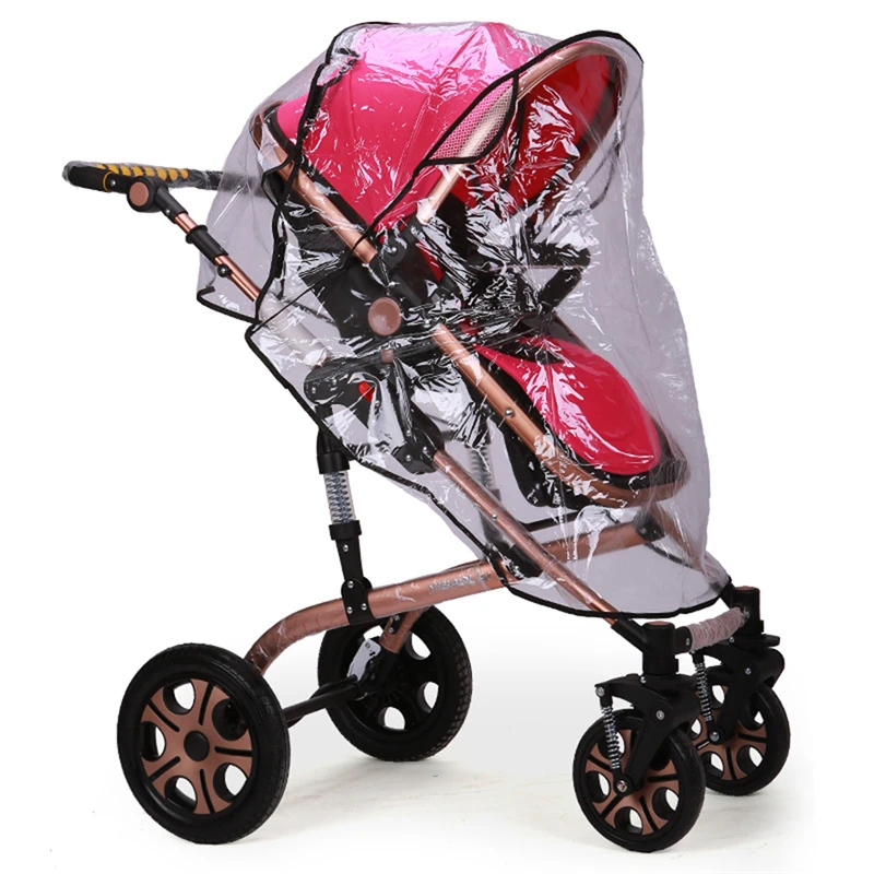 Baby Stroller Rain Cover EVA Universal Baby Stroller Rain Cover Children Car Windshield Waterproof Front Zipper U-shaped Large Opening Enlarged Thickened