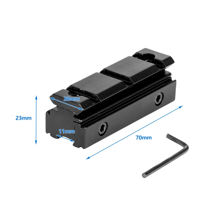 Guide Rail Bracket 11 Turn 20 Guide Rail Conversion Bracket Dovetail Increasing Clip 11mm Bracket Aluminum Alloy Material