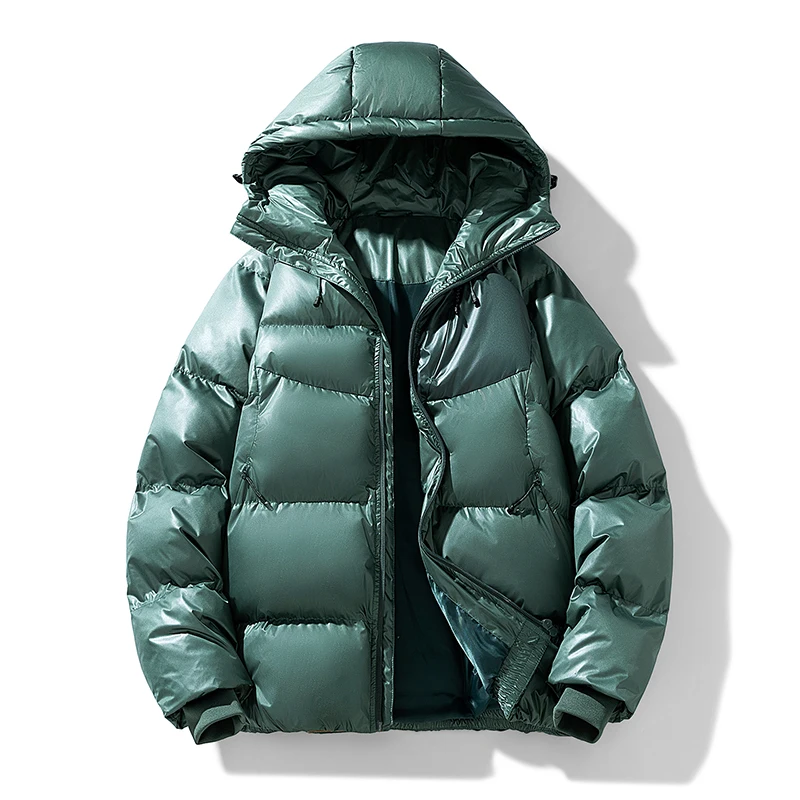 Autumn Winter Hooded Parkas Men Solid Warm Sports Waterproof Coat Male Fashion Casual Parka Outwear Couple Loose Hooded Jackets