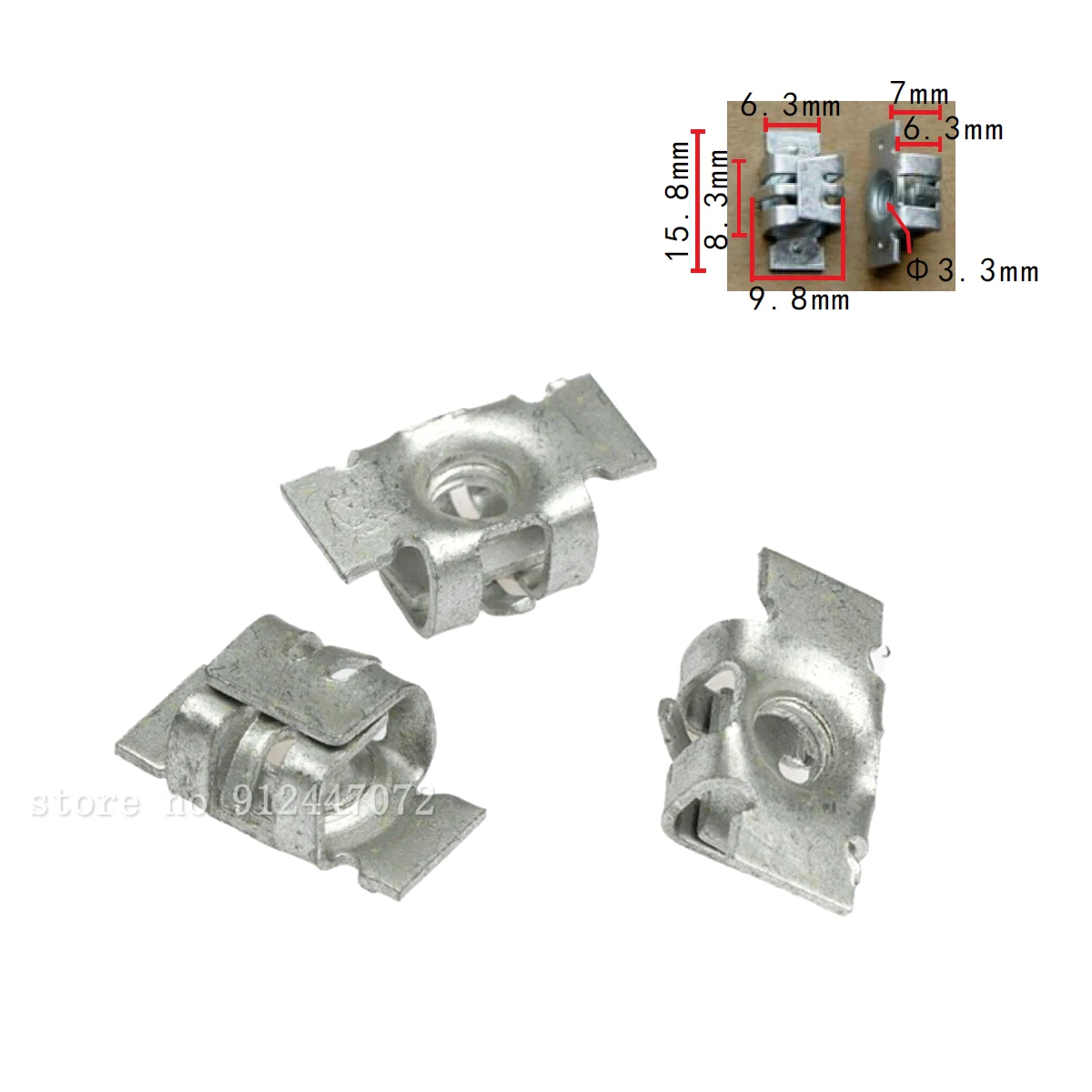

100x OEM специализированная нажимная гайка для переднего бампера GM 11609952