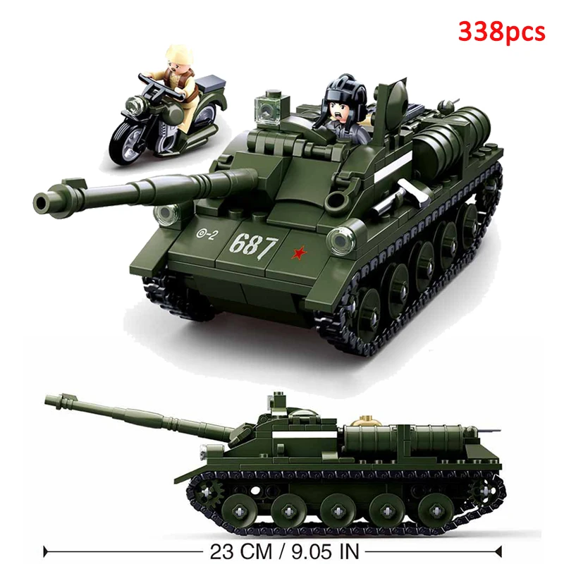 Military Humvee Jeep Building Bricks Set with Action Figures - Classic Toy
