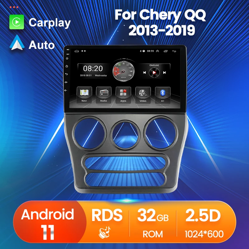 Android 11 All In One Car Video Player For Chery QQ 2013 2019 Carplay